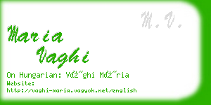 maria vaghi business card